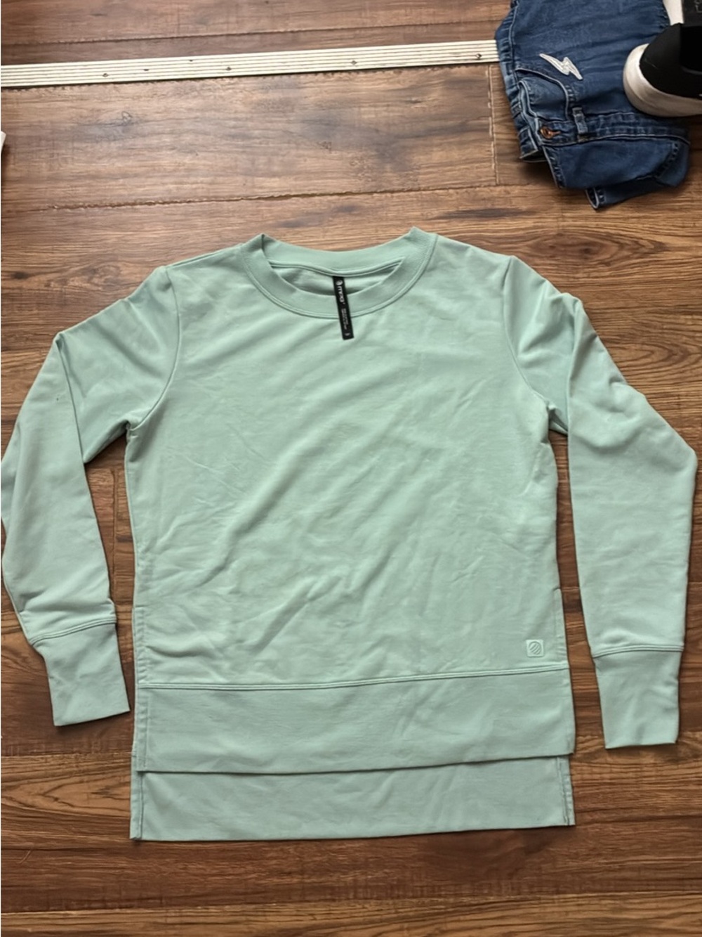 MPG Mint Green Crewneck Tunic Sweatshirt